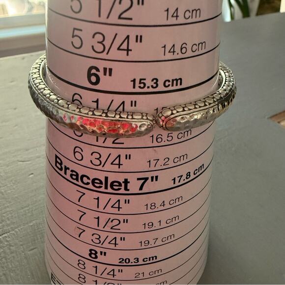 Sarda 925 Sterling Silver Hinged Bangle Bracelet - Picture 15 of 15